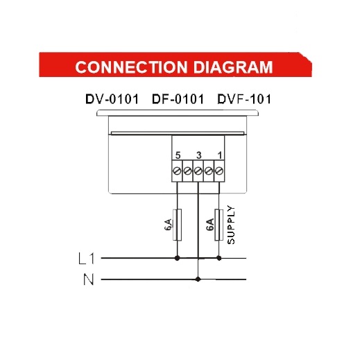 DATAKOM DF-0101 Частотометр, 1 фаза, 72x72 мм