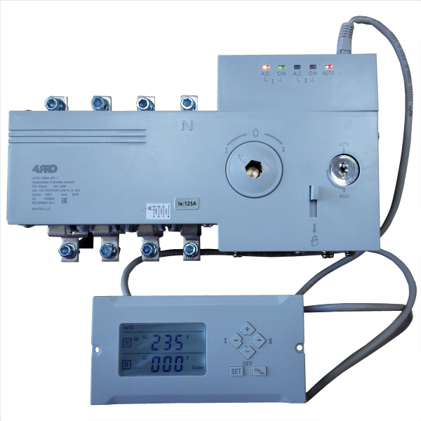4PRO ATS-100A-4P-i 120/208V Интел. устройство автоматического ввода резерва (АВР), 4 пол., 100A, 50/60Гц, 2-3 фазы