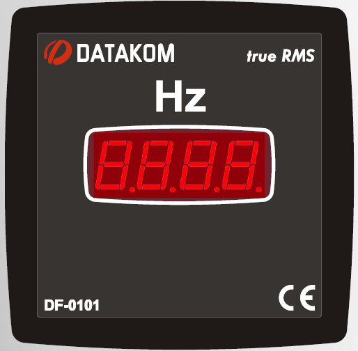 DATAKOM DF-0101 Частотометр, 1 фаза, 72x72 мм