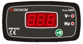 DATAKOM DVF-0101 Вольтметр-частотомер, 1 фаза, 96х48 мм