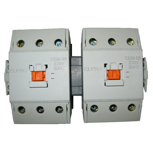 ELPRO CEM-65, 3P 65A 230/380V 50-60Hz Блок контакторов с механической и электрической встречной блок