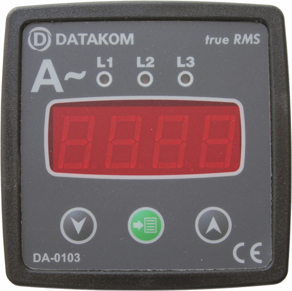 DATAKOM DA-0103 Амперметр, 3 фазы, 72x72 мм