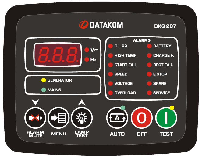DATAKOM DKG-207 Контроллер автоматического управления генератором и ввода резерва