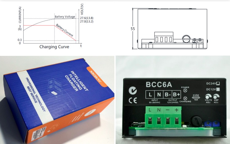 MEBAY BCC6A 24V Зарядное устройство для аккумулятора