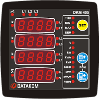 DATAKOM DKM-405-S Анализатор электросети, 96x96 мм, THD