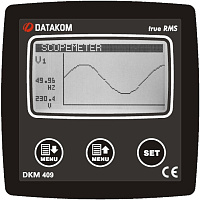DATAKOM DKM-409-PRO-AT Анализатор, 96x96 мм, ЖК-дисплей 2,9 дюйма, RS485, USB / устройство, выход 3x4 / 20 мА, 4 входа, 2 выхода (AC питание)